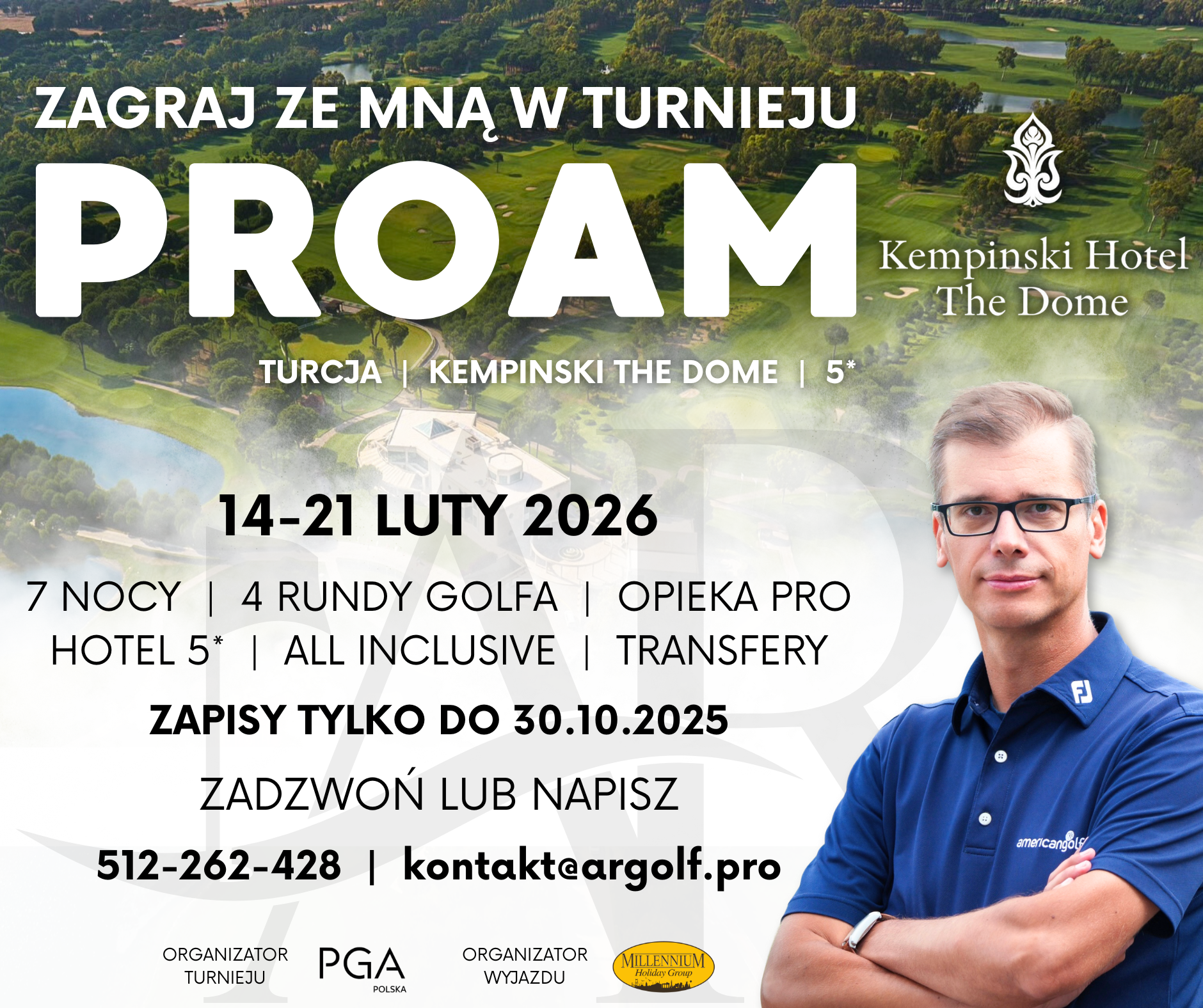 Turniej PGA Polska ProAm w Turcji - ZAGRAJ Z NASZYM PRO!